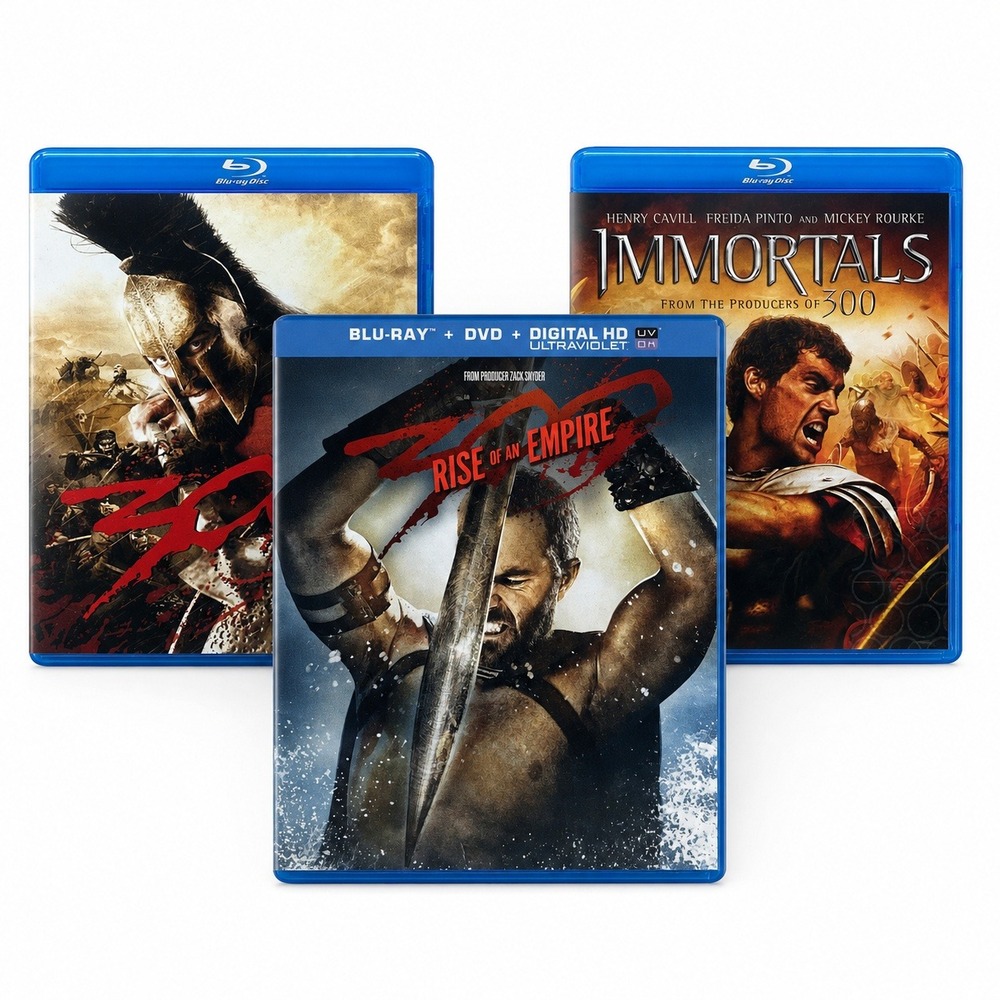 300 Blu-Ray Bundle Rise of an Empire Immortals 300 Blu-ray Action Movie
